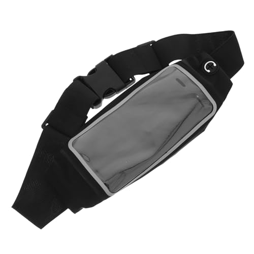 WOONEKY Cinturón de Correr Ajustable con Pantalla Táctil y Reflectante Mochila para Hombres para Correr Senderismo y Actividades