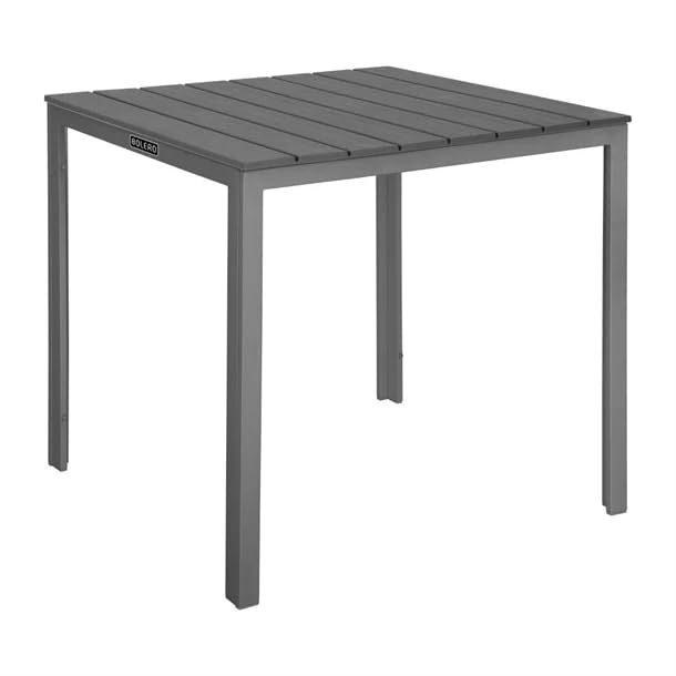 Table d'extérieur à lattes noir Bolero Valletta de 780 mm
