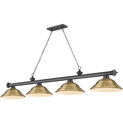 Luminaire suspendu pour billard en bronze au design intemporel