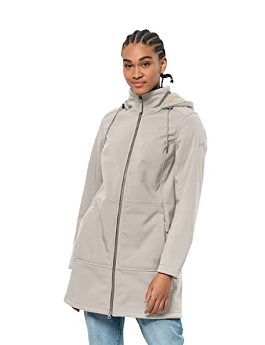 Jack Wolfskin Damen Windy Valley Coat, winter pearl, S EU