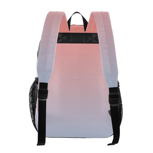 Clear Backpack Women Cute Girls Backpack Kids Boys Approved Shoulder Bag Coral Pink Light Steel Blue Gradient3