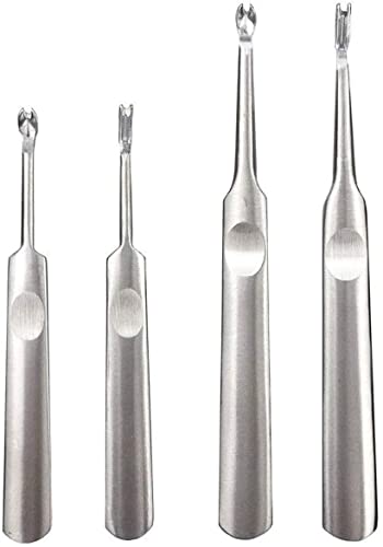 Hyamass 4pc Professional Leather Edge Beveler & Skiver Tools | Multi-Sized Leather Working Tools for Crafting, Sewing & Furniture Repair Kit