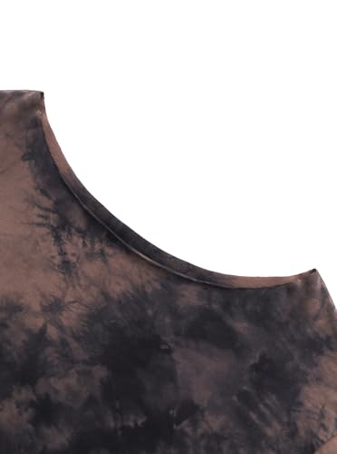 SOFIA'S CHOICE Women's Summer Off The Shoulder Tops Tie Dye Shirts Short Sleeve Oversized Tshirts3