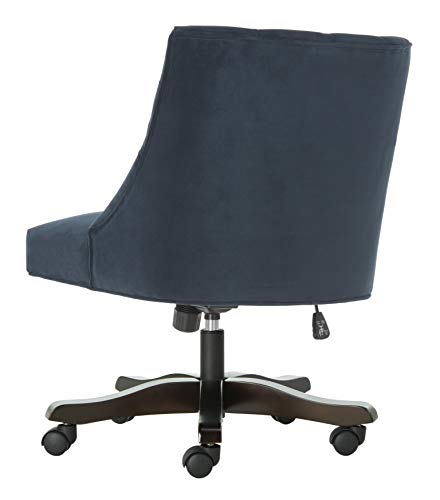 Safavieh Home Soho Navy Velvet Tufted Swivel Desk Chair - Image 6