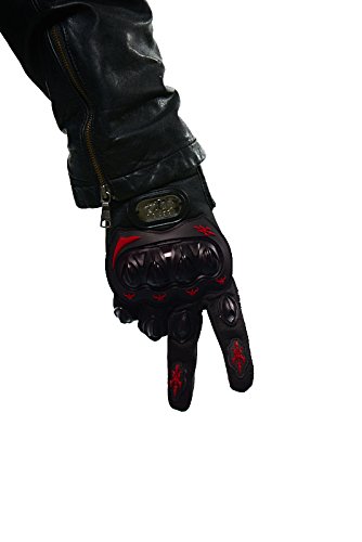 Premium Full Finger Motorcycle Gloves - Breathable Non-Slip - Ideal For Cycling, Motorcycle, Hiking, Camping, Tactical Airsoft, Paintball, Atv Riding - Perfect Fit For Men And Women (Medium, Red) #TOP6