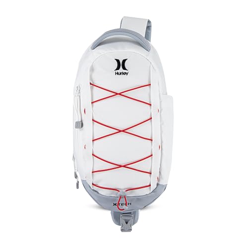 Hurley Men's Crossbody Sling Bag, White, One Size
