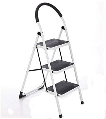 SAVICOS 3-Step Ladder Folding Step Stool Ladder with Handgrip and Anti-Slip Wide Platform Multi-Use for Household and Office 330lbs Capacity