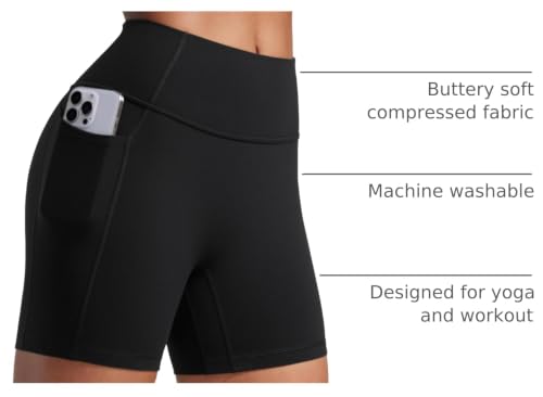 Image of CRZ YOGA Secretsculpt Biker Shorts Pockets 5'' | Booty Scrunch Butt, Butterlift, Buttery Soft, Moderate Compression, Workout, Pilates, No Front Seam, High Waist, for Women