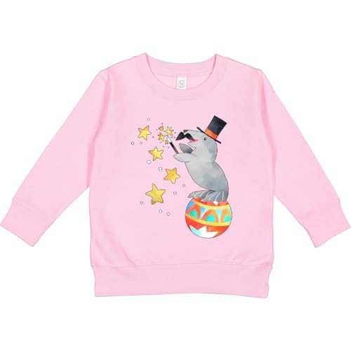 inktastic Magician Seal with Mustache Toddler Sweatshirt 3T Pink 44448
