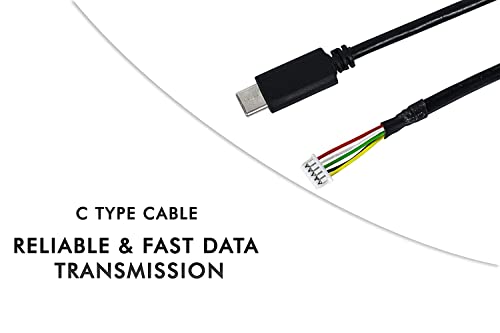 Image of Type C Cable Biometric Scanner Mantra Cable, Replacement Cable for Mantra MFS100 (Type C), 1.5M, Black
