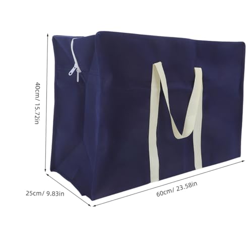2pcs Extra Large Heavy-duty Storage Tote Bags Zippers and Handles for Moving Organizing Clothes Quilts and Non-woven Fabric Spacious Design2
