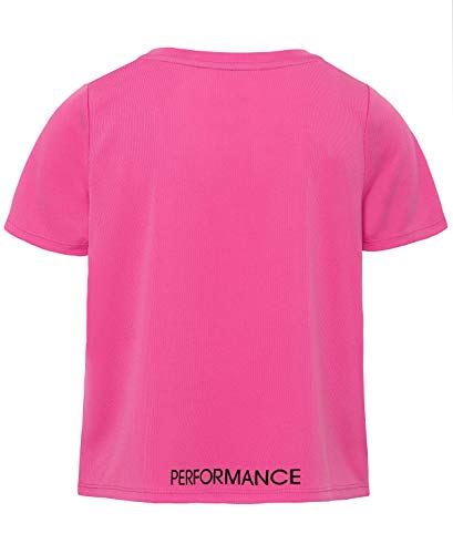 Image of Calvin Klein Girls Short Sleeve Performance T-Shirt, Crew-Neck Neckline & Logo Detailing