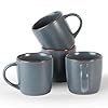 famiware Mercury Coffee Mugs 13 oz Coffee Mugs Set of 4 with Handle Cups for Latte Hot Tea Cappuccino Mocha Cocoa Charcoal