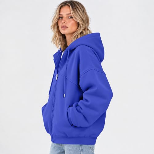 Women's Zip Up Hoodie Fleece Oversized Fashion Hoodies with Pockets - image 5