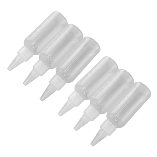 Garrafa De Armazenamento De Pintura 60ML Com Bola De Aço, Clear Squeeze Escala Garrafas para Pintura