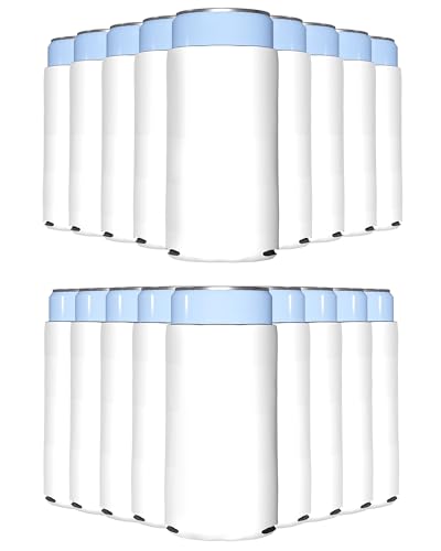 Image of PartyPrints 1000 Pack White Blank Slim Can Cooler Sleeves | Plain Seltzer Customizable Bulk Sublimation Coolers for Beer Bottles & 12oz Tall Cans | Skinny Collapsible Drink Insulated Sleeve