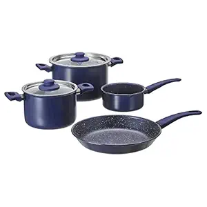 Ikea Hemlagad (004.628.78) 6 Piece Cookware Set, Non-Stick Blue
