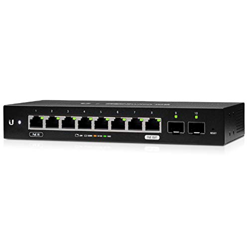 Ubiquiti EdgeSwitch 10X, 10-Port Gigabit Switch with Poe Passthrough (ES-10X)