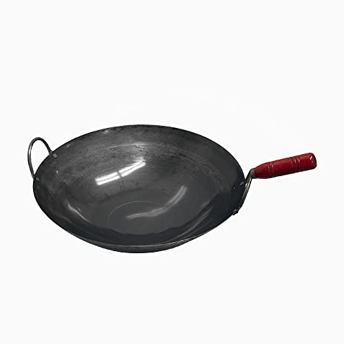 Wok de acero al carbono 16'' Prolinemax con mango ergonómico miniatura 2