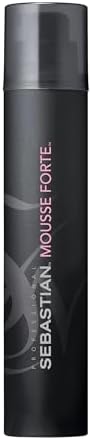 Sebastian Professional Mousse Forte Styling Mousse, Anti Frizz, Strong Hold, Volume Boost for Curly and Wavy Hair, Professional Hair Care, 200ml
