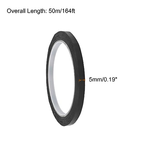 Image of Single Sided Self Adhesive Polyester Film Tape High-Temperature Resistance, Flame Retardant [for Motors, Capacitors ] - 0.5cmx50m /Black