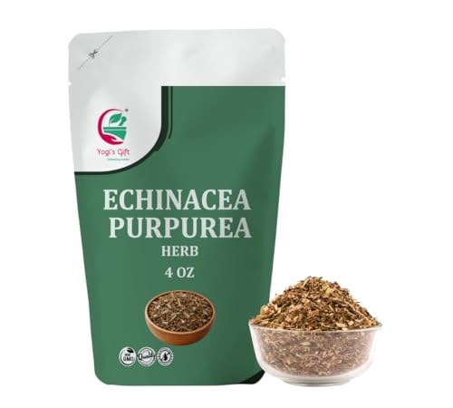 Echinacea Purpurea Herb 4 oz Dried Echinacea for Herbal Tea Loose Leaf Cut for Easy Brewing Premium Quality Ingredient By Yogis Gift