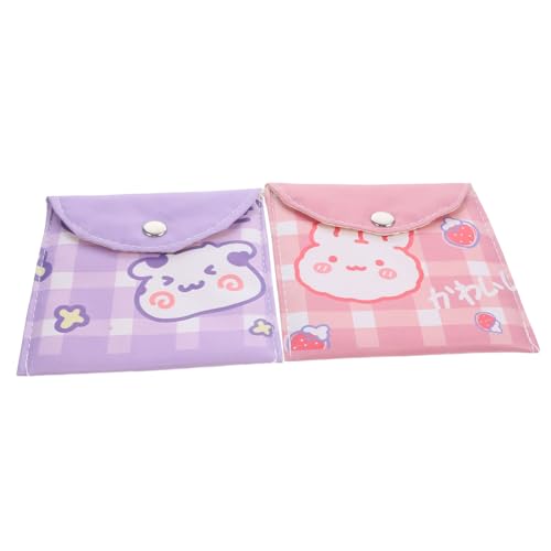 Healvian 2 piezas Bolsa de Almacenamiento para Toallas Higiénicas Portátil con Cremallera Práctica y Duradera para Niñas Organizador Femenino Multiusos para Compresas y Pequeños Objetos
