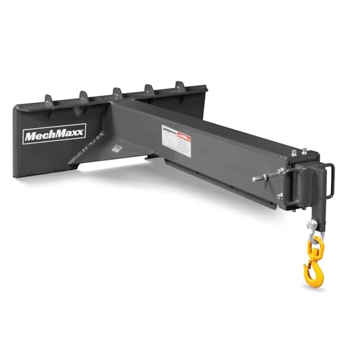 MechMaxx Adjustable Skid Steer Crane Jib Attachment