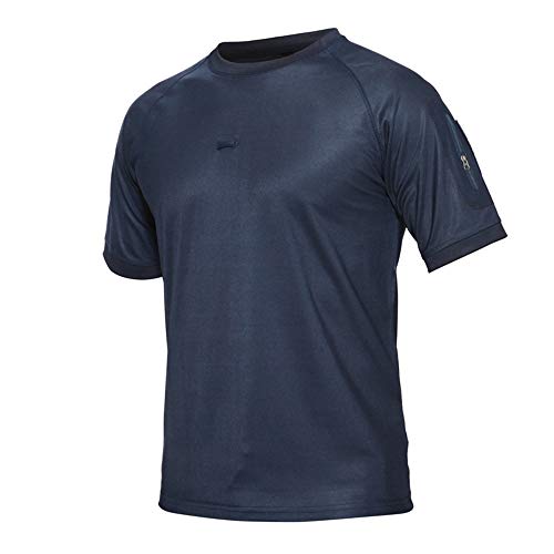 Tactical T-shirt ToCoQ[ GA\tg MA AEghA V[eBO ˌ  ʕ 퓬 ^NeBJ BDU  Robg TVc ʋC - Blue - M
