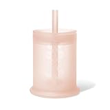 Olababy Silicone Training Cup with Straw Lid |Water Drinking Cup For Babies | 6+ Mo Infant To 12-18 Months Toddler | Sippy Cup For Kids & Smoothie Cup | Baby Led Weaning Supplies & Baby Shower Gifts
