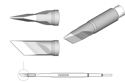 JBC Lötspitze Serie C210, Sonderform, C210018/3,4 x 0,3 mm, klingenförmig C210018 (2210 AD2210 C210 Loetkartusche Loetpatrone Loetspitze Lötkartusche Lötpatrone T210-A)