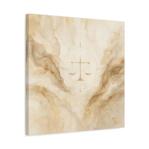 Toile canvas balance or et tons neutres édition premium