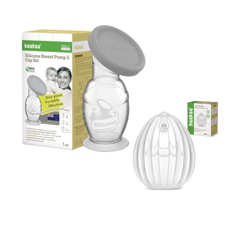 Extractor de leche manual Haakaa G2 150ml con tapa de silicona miniatura 1