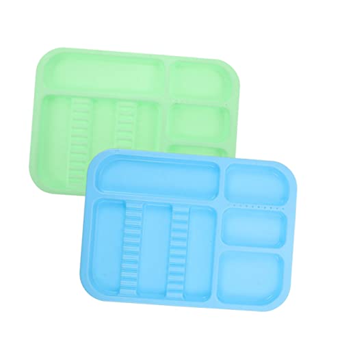 FUNOMOCYA 2pcs Plastic Oral Tool Storage Plates Mini Dentist Practical Design for Organizing and Oral Tools for Clinics and Home Use