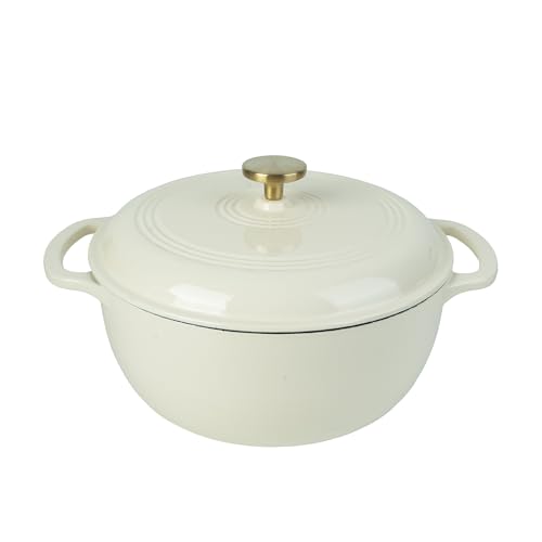 Premium Enameled Cast Iron Dutch Oven 5.5QT