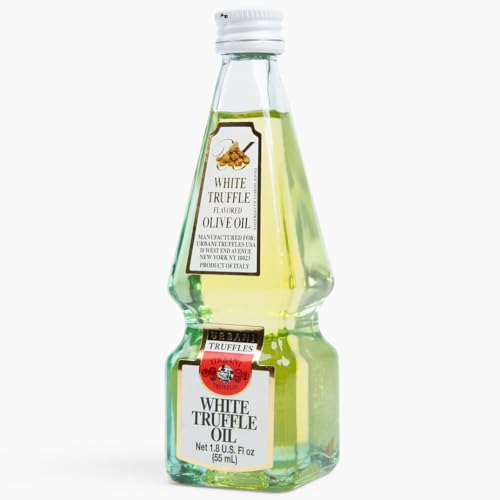 Urbani White Truffle Oil 1.8 Fl Oz – Olive Oil Infused with Authentic Italian White Truffles – Gourmet Finishing Oil for Pasta, Pizza, Salads, Fish & Meat – All-Natural & Vegan