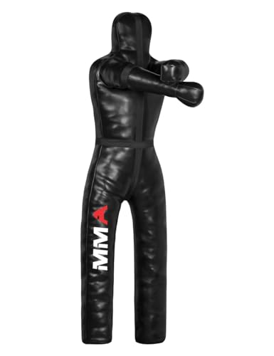Generic Grappling Dummy for Judo Karate Jiu Jitsu Martial Arts Punching Bag for Wrestling Training MMA BJJ Brazilian-UNFILLED (Black