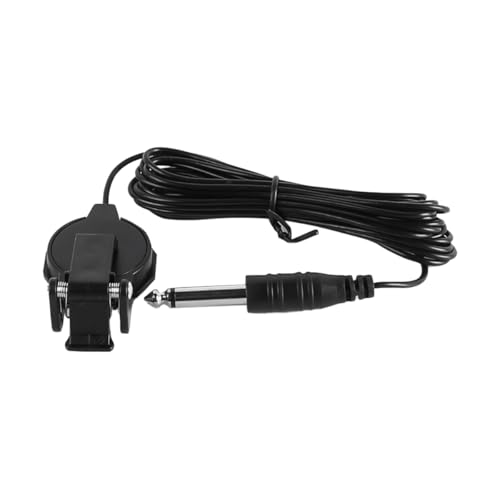 Laroal Micro de guitare acoustique pour violon, ukulélé, luth, violoncelle, microphone avec effet pour guitare acoustique, guitare folk