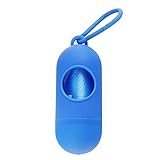 KSFBHC Haustier Hund Kacke Tasche Dispenser Abfall Müllsäcke Träger mit Rolle Katze Hund Abfall Kacke Tasche für Hunde (Color : Blue)