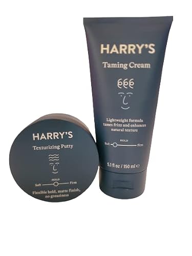 Style Hair, Harry's Taming Cream With Soft Hold, Styles Unruly Hair, 5.1Oz Bottle And Harry's Texturizing Putty, Medium Hold, 2.5 Oz Bottle #TOP30
