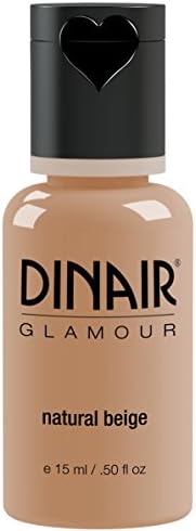 Dinair Airbrush Makeup Foundation | Natural Beige | GLAMOUR: Natural, Light coverage, Matte 0.50 oz.