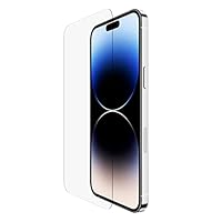 Belkin UltraGlass iPhone 14 PRO MAX Screen Protector, AntiMicrobial-Treated, Easy Bubble Free Application with Included Installation Guide Tray, 9H Hardness Tested, Tempered Glass (OVA104zz)