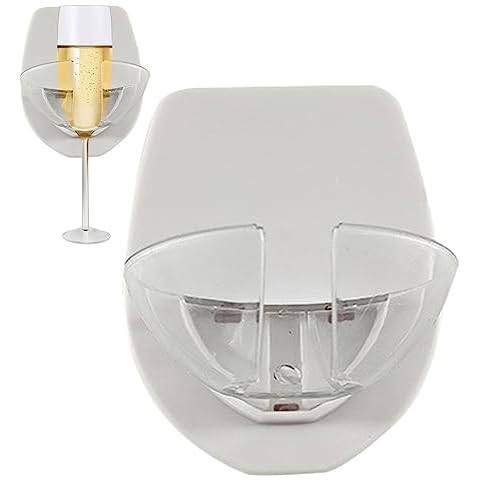 TOSSPER Wine Glass Holder, Wine Accessories Wine Beer Drink Holder Cup Rack for Bath Shower Home Cover