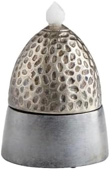 Cyan Design 10208 Small Chestnut Aluminum and Iron Container - Decorative Centerpiece for Home, Office, Wedding Container with Antique Nickel Finish - 9.75'' Tall