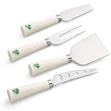 Belleek Shamrock Cheese Knives, Set of 4