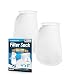 Filter Socks 200 Micron - 4 Inch Ring by 8 Inch Long - 2 pack SHORT - Aquarium Felt Filter Bags - Custom Made In The USA For Aquatic Experts
