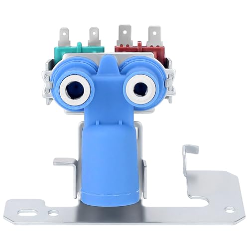 AMI PARTS WR57X33326 WR57X10032 Refrigerator Water Inlet Valve WR57X33326 Dual Solenoid Valve Fit for ge Refrigerator replace WR57X10040 ap3192626 WR57X10064