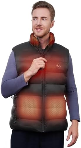 AVIDIA Heated Vest for men with Battery Pack, Rechargeable, Carbon NanoTube-1S Fast Heating, Fishing Gifts for Him Dad