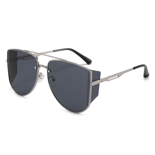 Lunettes de soleil à monture large en métal pour vos terrasses et sorties plages