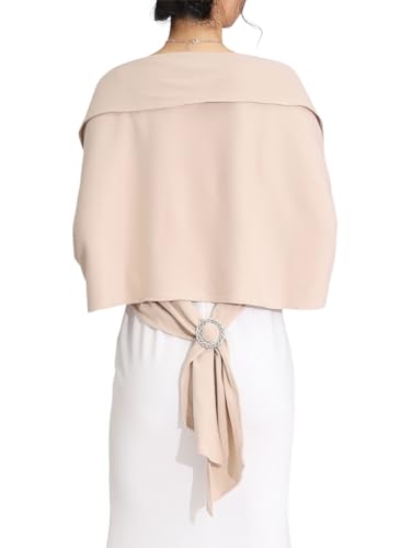 GORAIS Womens Shawls and Wraps for Evening Dresses Velvet Wedding Stole with Rhinestone Buckle for Bride and Bridesmaids